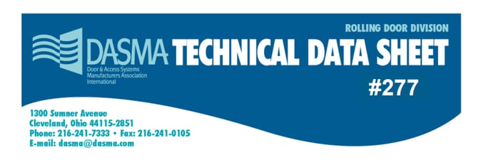 Rolling Door Gate Terminology Dasma Technical Sheet 277, TDS277.png
