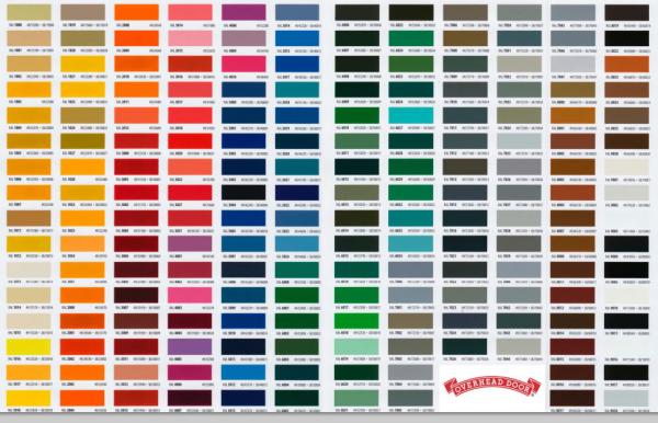 Overhead Door Color Chart