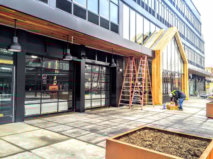 Glass Parking Garage Doors