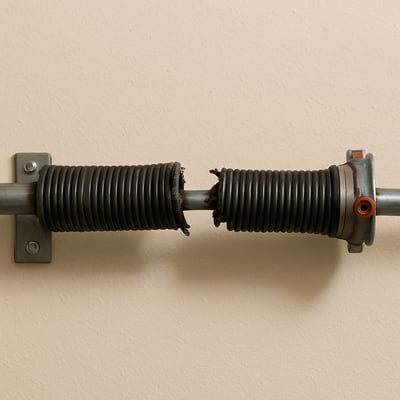 broken garage door spring