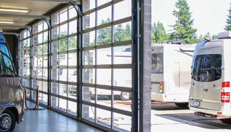 Aluminum Glass Overhead Doors for Autodealers - Commercial Doors NYC NJ