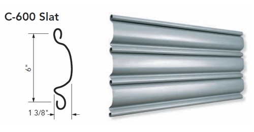 C-600 Slat for Coiling Doors, Roll Up Doors