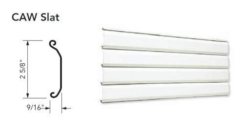 CAW Slat for Coiling Doors, Roll Up Doors