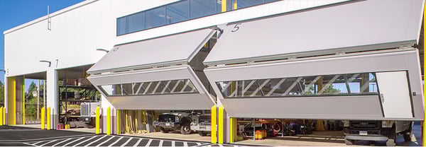 Canopy Type Bifold Doors With Glass - Commercial Doors NYC NJ 5