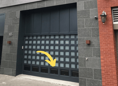 Commercial Garage Door with Flood Vents NJ NYC Photo credit: SmartVentNJ