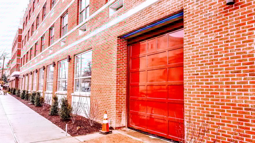 Recessed Solid Panel Aluminum Sectional Overhead Garage Doors