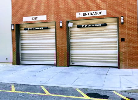 Rytec Spiral Entrance Exit, High-Speed Parking Garage Doors
