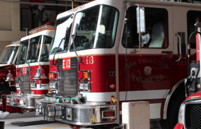 Fire Trucks in Fire Station NYC NJ