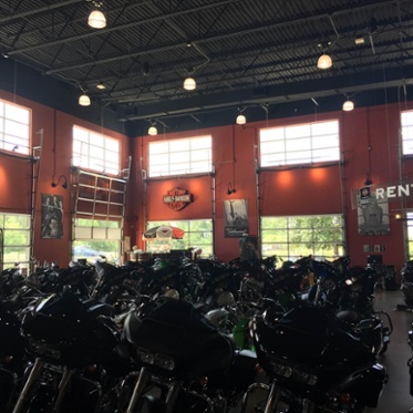 Harley Davidson Glass Garage Door Full Vertical Lift Track