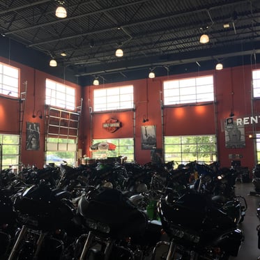 Harley Davidson Shop with Rollup Door
