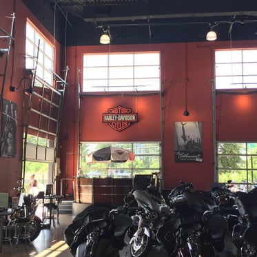 Harley Davidson Shop with Rollup Door