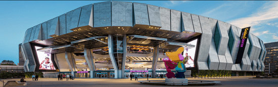 Kings Stadium Banner Hydraulic Doors