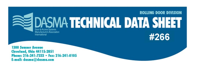 Rolling Steel Fire DoorGate Protection for Fire Wall Openings Dasma Technical Sheet #266