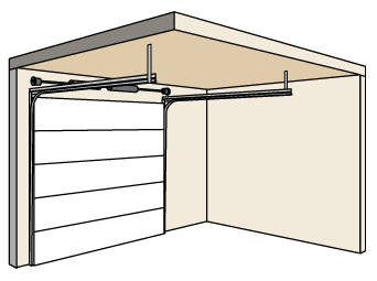 Sectional Doors - Commercial Overhead Doors Lift Tracks - Low Headroom Track