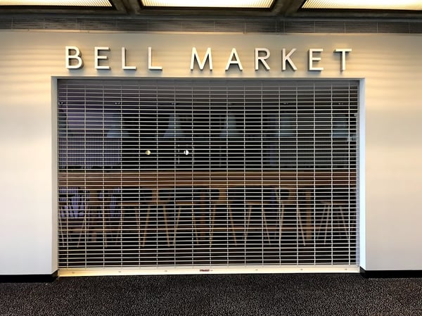 Security Grille installed in Bell Market in NYC