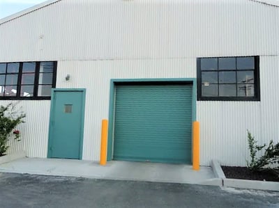 Teal Colored Steel Doors installation photo by Overhead Door Company of Central Jersey13
