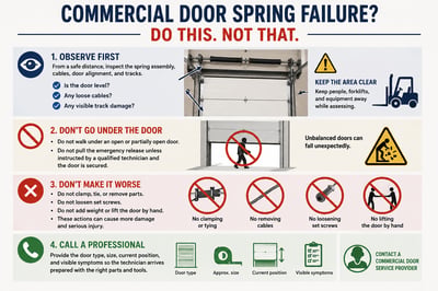 Tips for safely looking for a broken spring