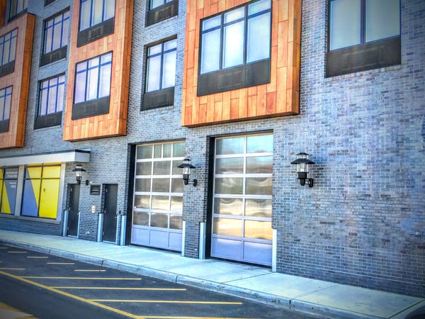 Aluminum Glass Garage Overhead Sectional Roller Doors In New Jersey New York City Brooklyn Manhattan Queens Staten Island Bronx