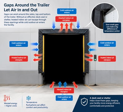 dock seals with gaps