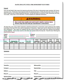 Example of Fire Door Inspection Report