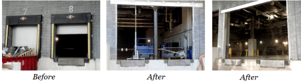 Before and After Photos from Mullion System in MetLife Stadium