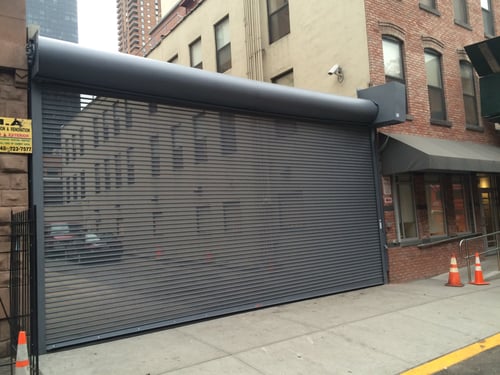 repair mesh perforated punched hole open air visibility rolling door shutter new york city new jersey