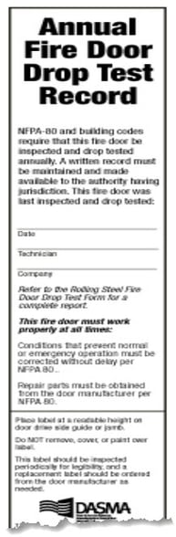 Rolling Fire Door Drop Tests New Jersey New York City