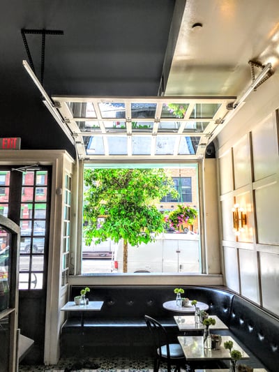 sweethaus-brooklyn-glass-wood-frame-garage-door-restaurant