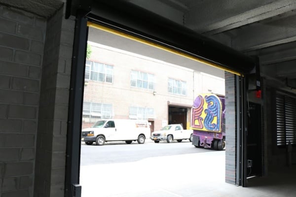 Interior Mounting of Parking Garage Gate