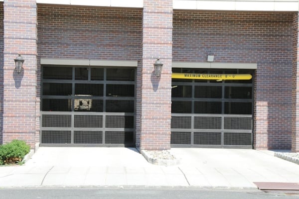 Open Wire Mesh Air Flow Allows Exhaust Sectional Garage Door